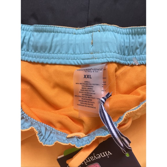 Vineyard Vines Chappy island orange blossom Lined 5" Swim Shorts‎ New Sz 2XL - Picture 9 of 9